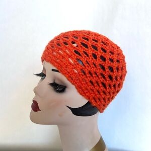 Roman Keflay Boho Orange Handmade Crochet Hat